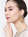 YouBella Gold-Toned Dome Shaped Jhumkas